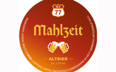 MAHLZEIT di MC77, medaglione arancio con logo mc77